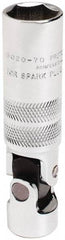 Proto - 13/16", 3/8" Drive, Spark Plug Hand Socket - 6 Points, 3-13/32" OAL, Alloy Steel, Chrome Finish - Exact Tool & Supply