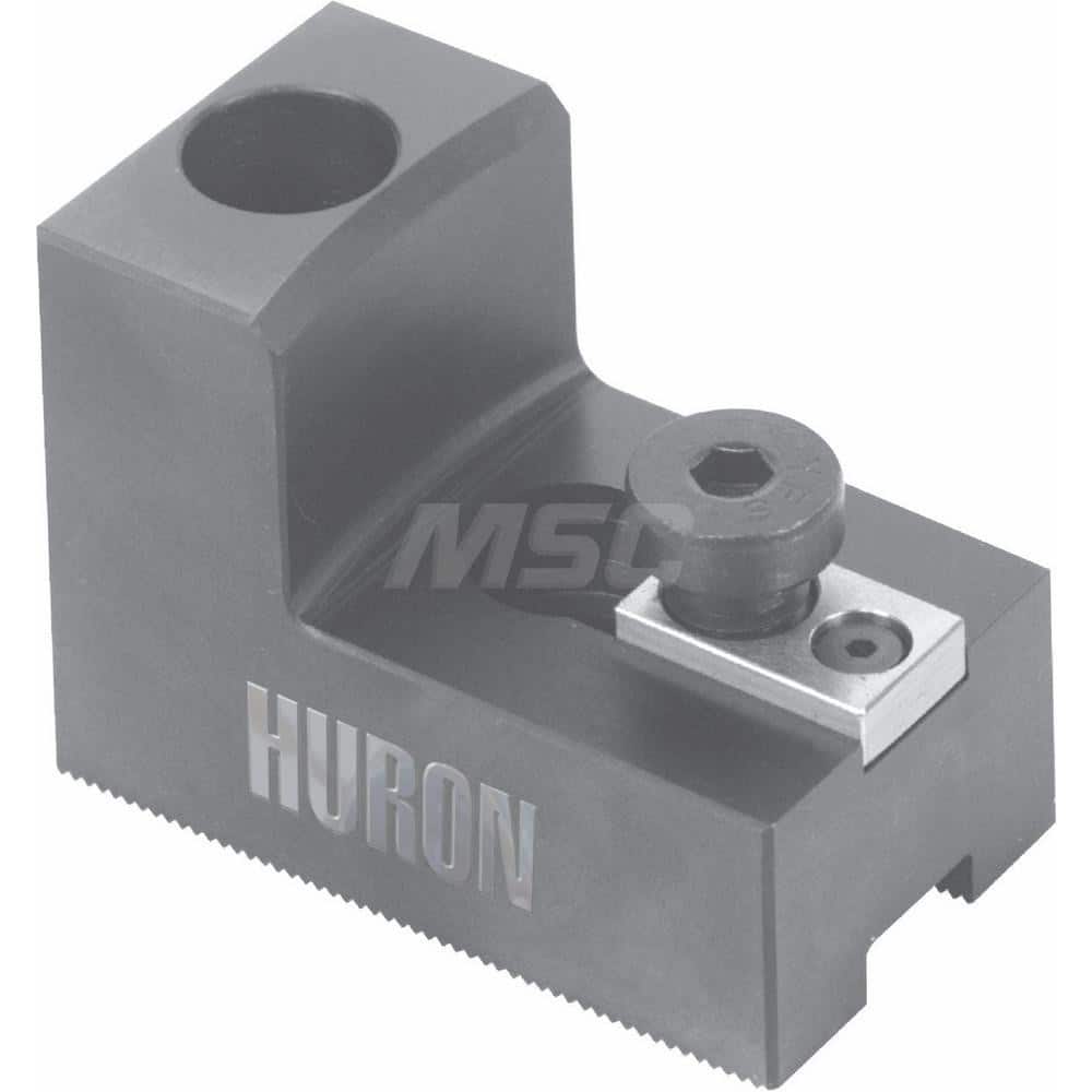 Huron Machine Products - Hard Lathe Chuck Jaws; Jaw Type: Quick-Jaw Change ; Jaw Interface Type: 1.5mm x 60 Serrated ; Maximum Compatible Chuck Diameter (Inch): 12 ; Material: Case Hardened 1018 ; Overall Width/Diameter (Decimal Inch): 2.5850 ; Overall L - Exact Tool & Supply