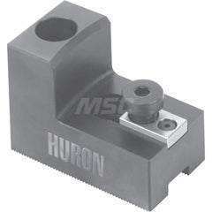 Huron Machine Products - Hard Lathe Chuck Jaws; Jaw Type: Quick-Jaw Change ; Jaw Interface Type: 1.5mm x 60 Serrated ; Maximum Compatible Chuck Diameter (Inch): 10 ; Material: Case Hardened 1018 ; Overall Width/Diameter (Decimal Inch): 2.1450 ; Overall L - Exact Tool & Supply