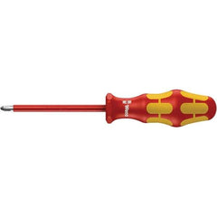 Wera - #1 Point, 6" Blade Length Insulated Screwdriver - 305mm OAL - Exact Tool & Supply