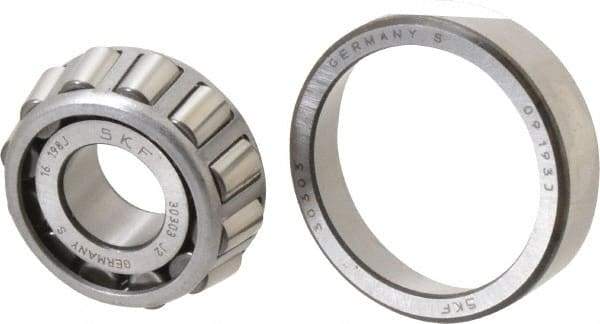 SKF - 17mm Bore Diam, 47mm OD, 15.25mm Wide, Tapered Roller Bearing - 28,100 N Dynamic Load Capacity, 25,000 N Static Load Capacity - Exact Tool & Supply