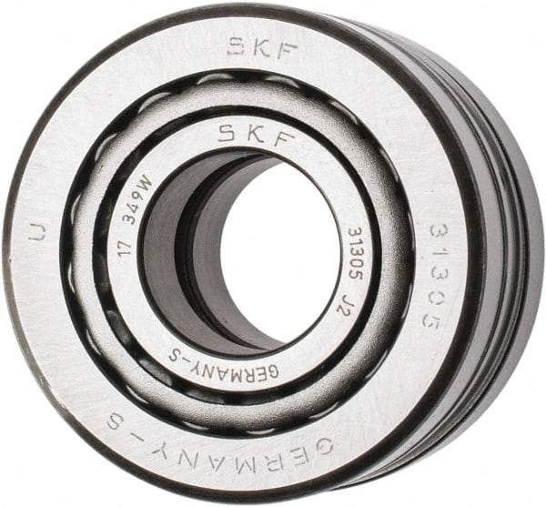 SKF - 25mm Bore Diam, 62mm OD, 36.5mm Wide, Tapered Roller Bearing - 64,400 N Dynamic Load Capacity, 80,000 N Static Load Capacity - Exact Tool & Supply