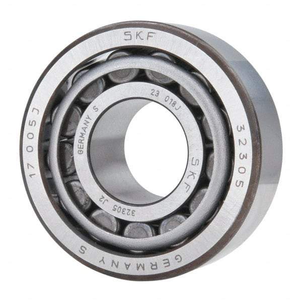 SKF - 25mm Bore Diam, 62mm OD, 25.25mm Wide, Tapered Roller Bearing - 60,500 N Dynamic Load Capacity, 63,000 N Static Load Capacity - Exact Tool & Supply