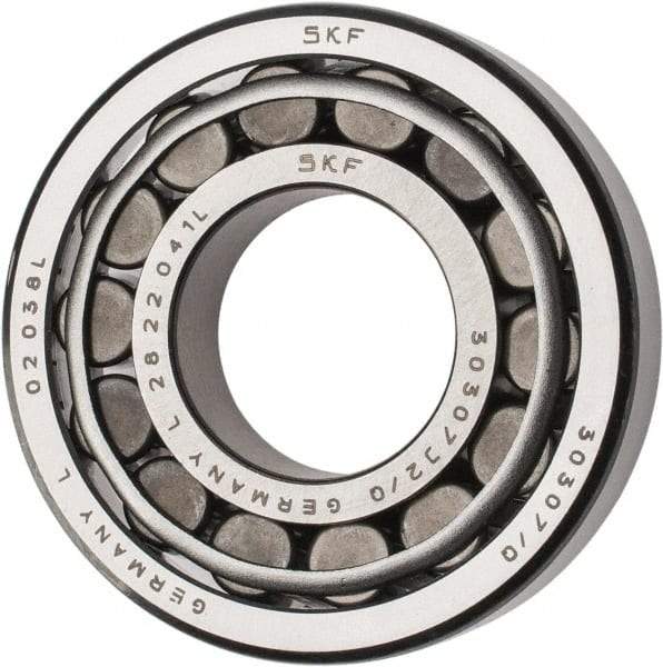 SKF - 35mm Bore Diam, 80mm OD, 22.75mm Wide, Tapered Roller Bearing - 72,100 N Dynamic Load Capacity, 73,500 N Static Load Capacity - Exact Tool & Supply