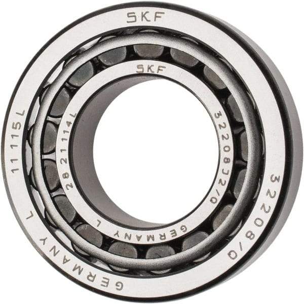 SKF - 40mm Bore Diam, 80mm OD, 24.75mm Wide, Tapered Roller Bearing - 74,800 N Dynamic Load Capacity, 86,500 N Static Load Capacity - Exact Tool & Supply