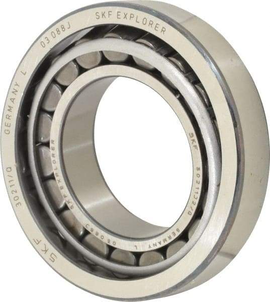 SKF - 55mm Bore Diam, 100mm OD, 22.75mm Wide, Tapered Roller Bearing - 89,700 N Dynamic Load Capacity, 106,000 N Static Load Capacity - Exact Tool & Supply