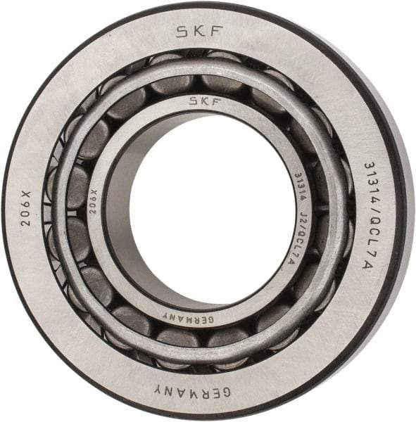 SKF - 70mm Bore Diam, 150mm OD, 38mm Wide, Tapered Roller Bearing - 187,000 N Dynamic Load Capacity, 220,000 N Static Load Capacity - Exact Tool & Supply