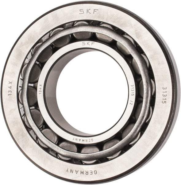 SKF - 75mm Bore Diam, 160mm OD, 40mm Wide, Tapered Roller Bearing - 209,000 N Dynamic Load Capacity, 245,000 N Static Load Capacity - Exact Tool & Supply
