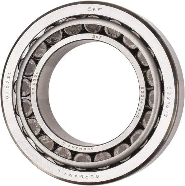 SKF - 80mm Bore Diam, 140mm OD, 35.25mm Wide, Tapered Roller Bearing - 187,000 N Dynamic Load Capacity, 245,000 N Static Load Capacity - Exact Tool & Supply