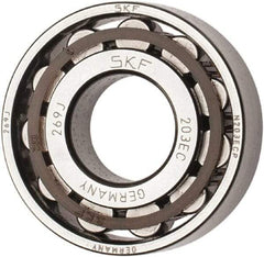 SKF - 17mm Bore Diam, 40mm Outside Diam, 12mm Wide Cylindrical Roller Bearing - 17,200 N Dynamic Capacity, 14,300 Lbs. Static Capacity - Exact Tool & Supply