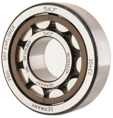 SKF - 20mm Bore Diam, 52mm Outside Diam, 15mm Wide Cylindrical Roller Bearing - 30,800 N Dynamic Capacity, 26,000 Lbs. Static Capacity - Exact Tool & Supply
