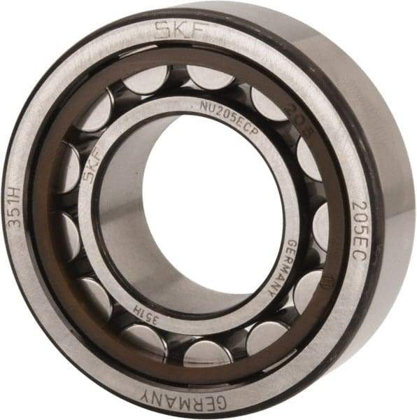 SKF - 25mm Bore Diam, 52mm Outside Diam, 15mm Wide Cylindrical Roller Bearing - 28,600 N Dynamic Capacity, 27,000 Lbs. Static Capacity - Exact Tool & Supply