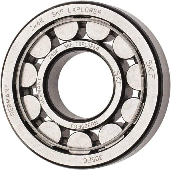 SKF - 25mm Bore Diam, 62mm Outside Diam, 17mm Wide Cylindrical Roller Bearing - 40,200 N Dynamic Capacity, 36,500 Lbs. Static Capacity - Exact Tool & Supply
