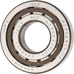 SKF - 30mm Bore Diam, 72mm Outside Diam, 19mm Wide Cylindrical Roller Bearing - 51,200 N Dynamic Capacity, 48,000 Lbs. Static Capacity - Exact Tool & Supply