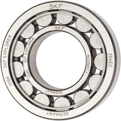 SKF - 30mm Bore Diam, 62mm Outside Diam, 16mm Wide Cylindrical Roller Bearing - 38,000 N Dynamic Capacity, 36,500 Lbs. Static Capacity - Exact Tool & Supply