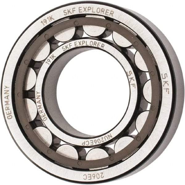 SKF - 30mm Bore Diam, 62mm Outside Diam, 16mm Wide Cylindrical Roller Bearing - 38,000 N Dynamic Capacity, 36,500 Lbs. Static Capacity - Exact Tool & Supply