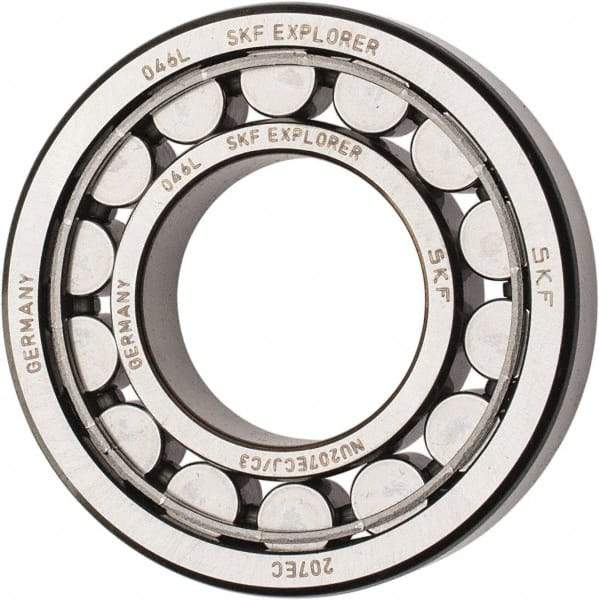 SKF - 35mm Bore Diam, 72mm Outside Diam, 17mm Wide Cylindrical Roller Bearing - 48,400 N Dynamic Capacity, 48,000 Lbs. Static Capacity - Exact Tool & Supply