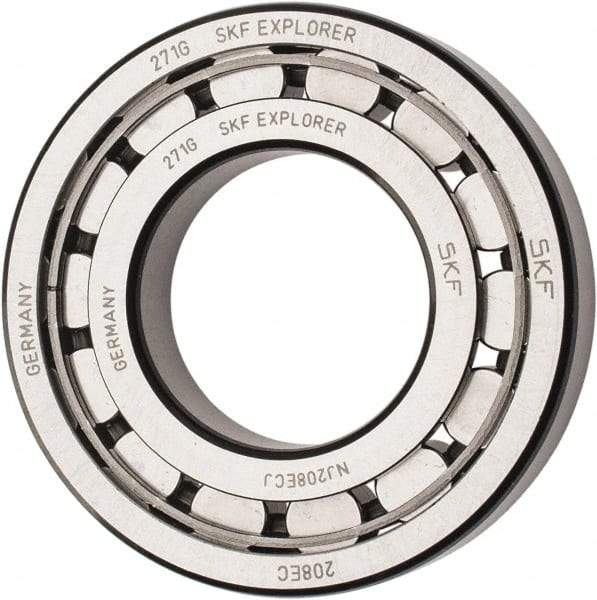 SKF - 40mm Bore Diam, 80mm Outside Diam, 18mm Wide Cylindrical Roller Bearing - 53,900 N Dynamic Capacity, 53,000 Lbs. Static Capacity - Exact Tool & Supply