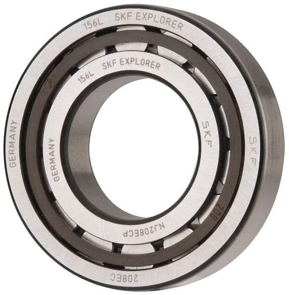SKF - 40mm Bore Diam, 80mm Outside Diam, 18mm Wide Cylindrical Roller Bearing - 53,900 N Dynamic Capacity, 53,000 Lbs. Static Capacity - Exact Tool & Supply