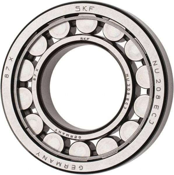 SKF - 40mm Bore Diam, 80mm Outside Diam, 18mm Wide Cylindrical Roller Bearing - 53,900 N Dynamic Capacity, 53,000 Lbs. Static Capacity - Exact Tool & Supply