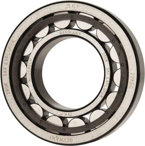 SKF - 40mm Bore Diam, 80mm Outside Diam, 18mm Wide Cylindrical Roller Bearing - 53,900 N Dynamic Capacity, 53,000 Lbs. Static Capacity - Exact Tool & Supply