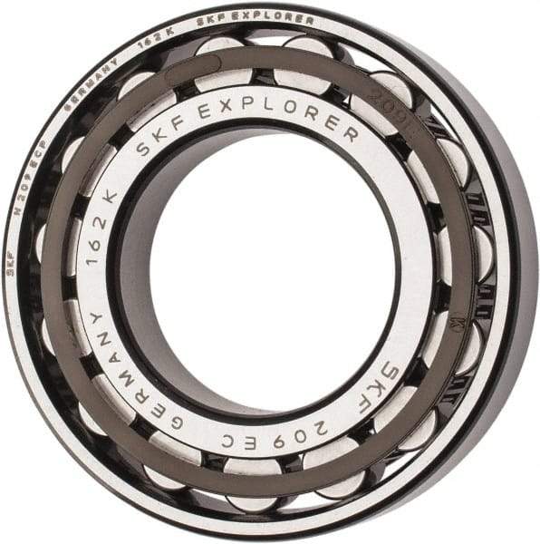 SKF - 45mm Bore Diam, 85mm Outside Diam, 19mm Wide Cylindrical Roller Bearing - 60,500 N Dynamic Capacity, 64,000 Lbs. Static Capacity - Exact Tool & Supply