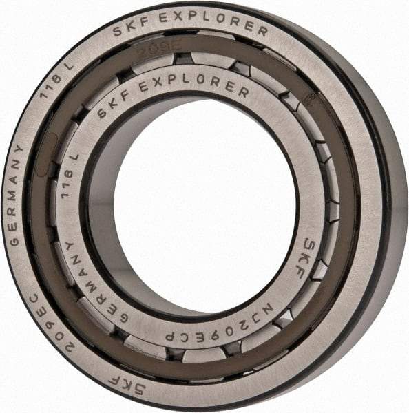 SKF - 45mm Bore Diam, 85mm Outside Diam, 19mm Wide Cylindrical Roller Bearing - 60,500 N Dynamic Capacity, 64,000 Lbs. Static Capacity - Exact Tool & Supply