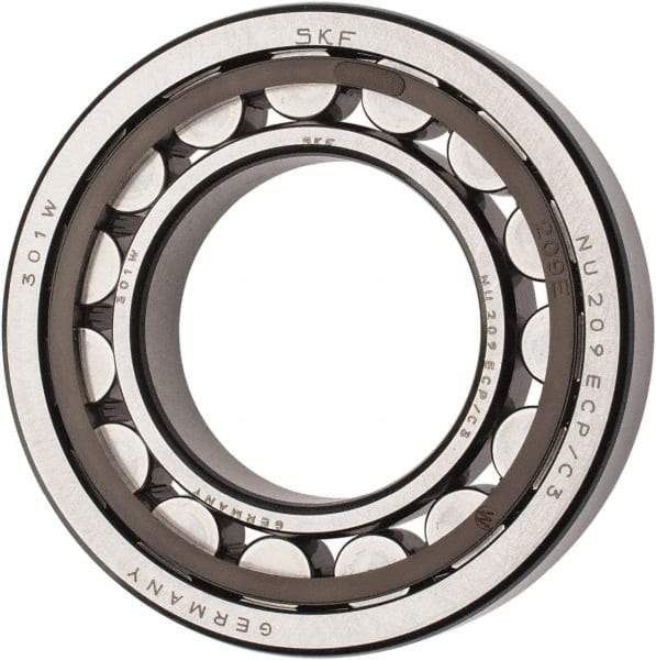 SKF - 45mm Bore Diam, 85mm Outside Diam, 19mm Wide Cylindrical Roller Bearing - 60,500 N Dynamic Capacity, 64,000 Lbs. Static Capacity - Exact Tool & Supply