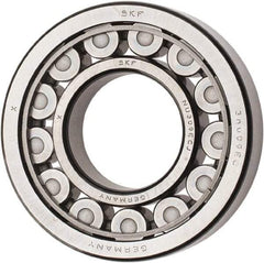 SKF - 45mm Bore Diam, 100mm Outside Diam, 25mm Wide Cylindrical Roller Bearing - 99,000 N Dynamic Capacity, 100,000 Lbs. Static Capacity - Exact Tool & Supply