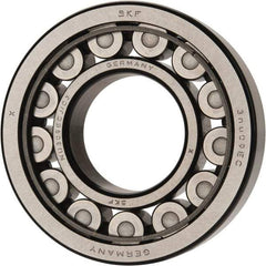 SKF - 45mm Bore Diam, 100mm Outside Diam, 25mm Wide Cylindrical Roller Bearing - 99,000 N Dynamic Capacity, 100,000 Lbs. Static Capacity - Exact Tool & Supply