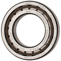 SKF - 55mm Bore Diam, 100mm Outside Diam, 21mm Wide Cylindrical Roller Bearing - 84,200 N Dynamic Capacity, 95,000 Lbs. Static Capacity - Exact Tool & Supply
