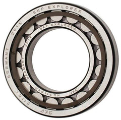 SKF - 55mm Bore Diam, 100mm Outside Diam, 21mm Wide Cylindrical Roller Bearing - 84,200 N Dynamic Capacity, 95,000 Lbs. Static Capacity - Exact Tool & Supply