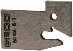 Seco - 0.61" Blade Height, 3/32" Blade Width, 1.303" OAL, Neutral Cut, Single End Indexable Cut-Off Blade - 150.10A Blade, 150.10 Series - Exact Tool & Supply
