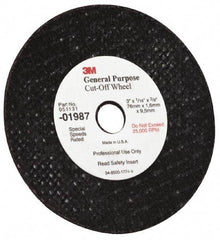 3M - 6" Aluminum Oxide Cutoff Wheel - 0.045" Thick, 7/8" Arbor, 10,200 Max RPM, Use with Angle Grinders - Exact Tool & Supply