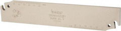 Iscar - 1.7717" Blade Height, 0.236" Blade Width, 8.858" OAL, Neutral Cut, Single End Indexable Cut-Off Blade - TGFH Blade, Tang-Grip Series - Exact Tool & Supply