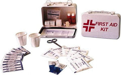 Ability One - 30 Piece, 30 Person, Multipurpose/Auto/Travel First Aid Kit - Metal Case - Exact Tool & Supply