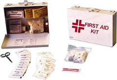 Ability One - 47 Piece, 47 Person, Industrial First Aid Kit - Metal Case - Exact Tool & Supply