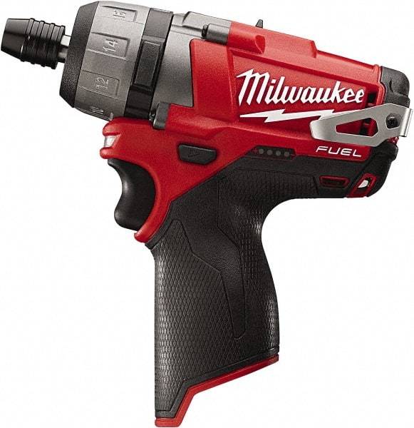 Milwaukee Tool - 12 Volts, Lithium-Ion Battery, Pistol Grip Cordless Screwdriver - 2 Speeds, 450 and 1,700 RPM, 325 Inch/Lbs. Torque, 2 Speed - Exact Tool & Supply