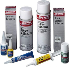 Loctite - 0.70 oz Bottle Clear Instant Adhesive - Series 435, 30 sec Working Time, 24 hr Full Cure Time, Bonds to Metal, Plastic & Rubber - Exact Tool & Supply