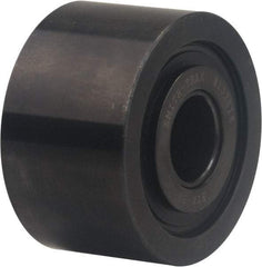 Accurate Bushing - 1-1/8" Bore, 3-1/2" Roller Diam x 2" Roller Width, Carbon Steel Plain Yoke Roller - 17,600 Lb Dynamic Load Capacity, 2-1/16" Overall Width - Exact Tool & Supply