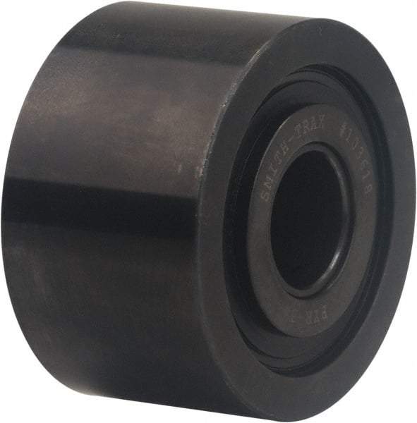 Accurate Bushing - 30mm Bore, 90mm Roller Diam x 54mm Width, Carbon Steel Yoke Cam Follower - 78,200 N Dynamic Load Capacity, 56mm Overall Width - Exact Tool & Supply