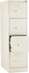 Hon - 15" Wide x 52" High x 26-1/2" Deep, 4 Drawer Vertical File with Lock - Steel, Putty - Exact Tool & Supply
