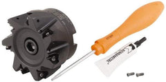 Kennametal - 7 Inserts, 3.1492" Cutter Diam, 0.059" Max Depth of Cut, Indexable High-Feed Face Mill - 1.064" Arbor Hole Diam, 1.969" High, KF2X Toolholder, WOEJ 0905.. Inserts, Series KenFeed 2X - Exact Tool & Supply