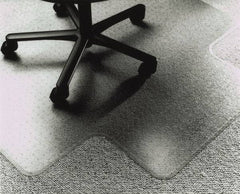 Ability One - 53" Long x 45" Wide, Chair Mat - Single Lip, Straight Edge Style - Exact Tool & Supply