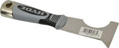 Hyde Tools - 2-1/2" Wide Stainless Steel Putty Knife - Stiff, Cushioned Grip Polypropylene Handle, 8" OAL - Exact Tool & Supply