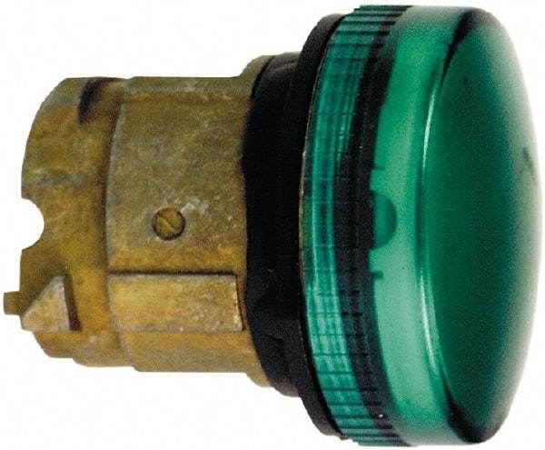 Schneider Electric - Green Lens Pilot Light - Round Lens, Shock Resistant, Vibration Resistant, Water Resistant - Exact Tool & Supply