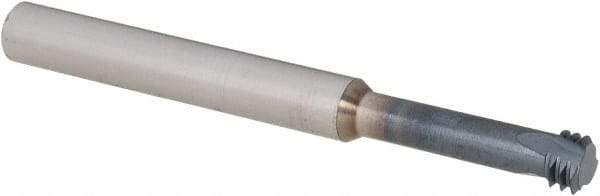 Scientific Cutting Tools - 5/16-24 UNF, 0.234" Cutting Diam, 3 Flute, Solid Carbide Helical Flute Thread Mill - Internal Thread, 0.85" LOC, 2-1/2" OAL, 1/4" Shank Diam - Exact Tool & Supply