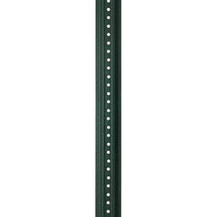 Nucor - 8' High, Powder Coated Traffic Sign Post - Steel, 3/8" Hole Diam, Green - Exact Tool & Supply