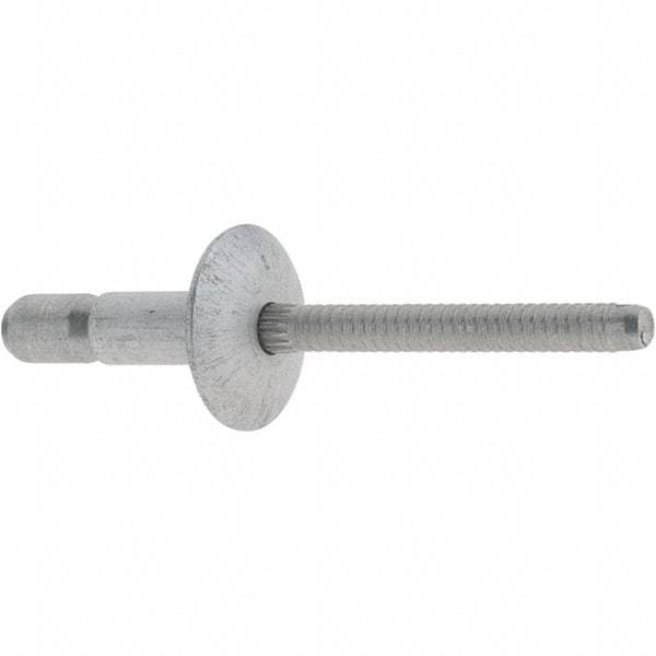 Marson - Truss Head Aluminum Structural Blind Rivet - Aluminum Mandrel, 0.062" to 0.27" Grip, 0.53" Head Diam, 0.191" to 0.201" Hole Diam, 0.415" Length Under Head, 3/16" Body Diam - Exact Tool & Supply
