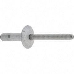 Marson - Truss Head Aluminum Structural Blind Rivet - Aluminum Mandrel, 0.062" to 0.27" Grip, 0.53" Head Diam, 0.191" to 0.201" Hole Diam, 0.415" Length Under Head, 3/16" Body Diam - Exact Tool & Supply